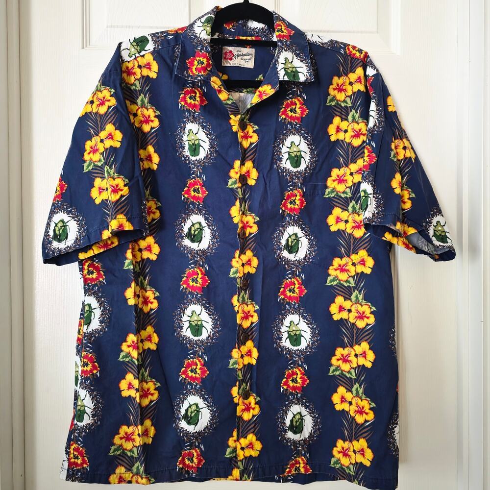 Hilo Hattie "The Hawaiian Original" Button Up Aloha Shirt size Large